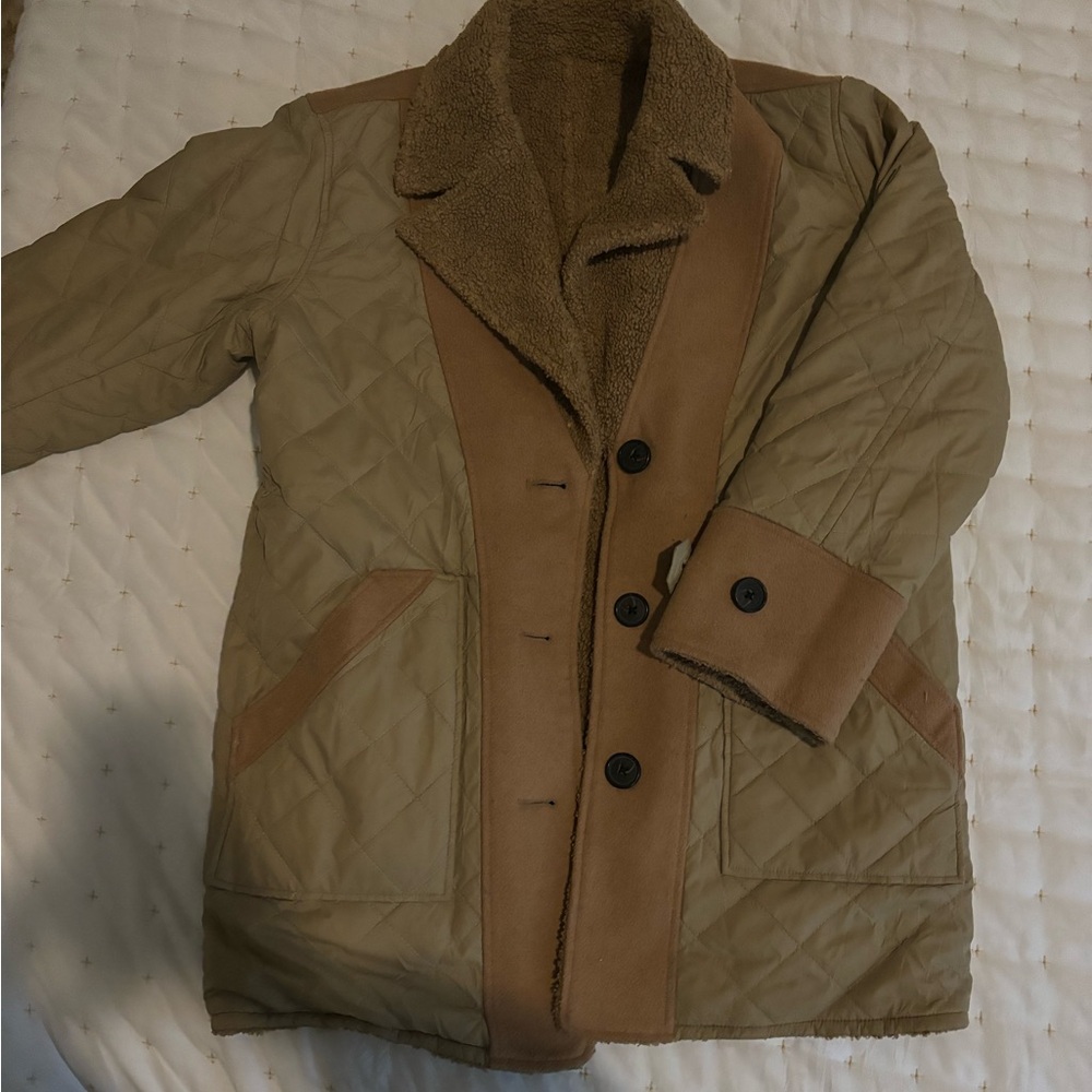 Derek Lam 10 Crosby Amelie Faux Shearling Reversible Jacket - Picture 4 of 6